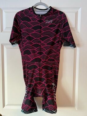 Zoot Aloha Always Tri Aero Black & Pink TriSuit Triathlon Suit Women’s L fit